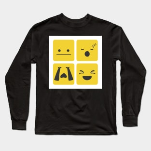 Sad sleep smile cry design Long Sleeve T-Shirt